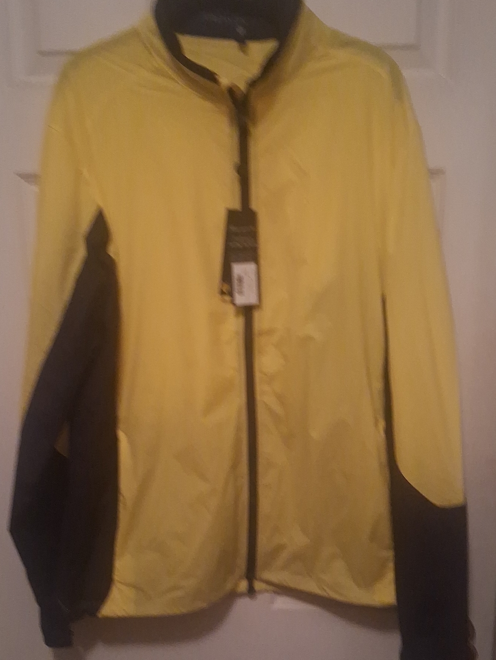 Greyson Yellow and Navy Men's Golf Windbreaker Xl